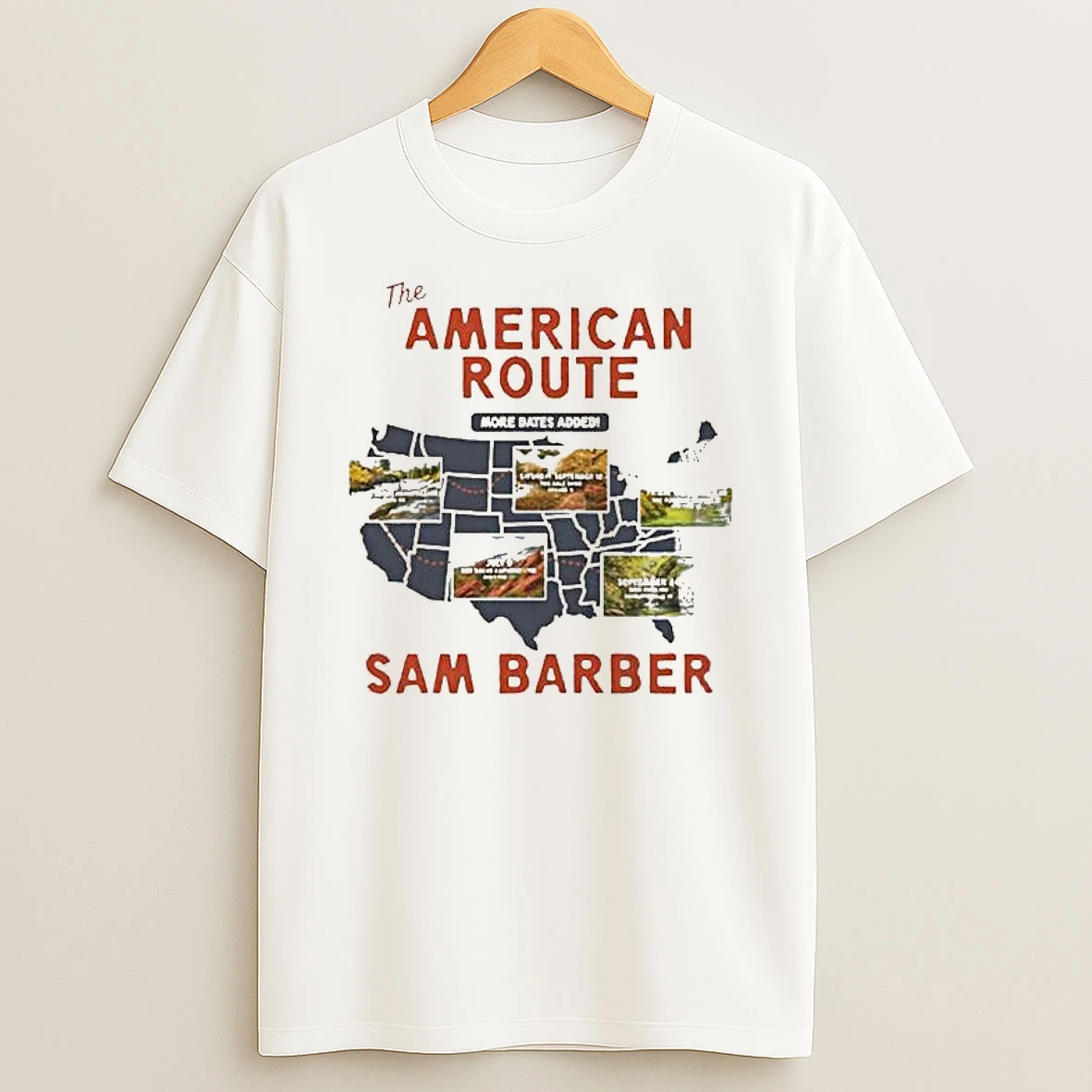Sam Barber The American Route 2026 Schedule Tour Dates T Shirt