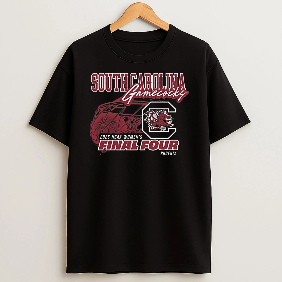 South Carolina Gamecocks 2026 Ncaa Womens Final Four Black T Shirt