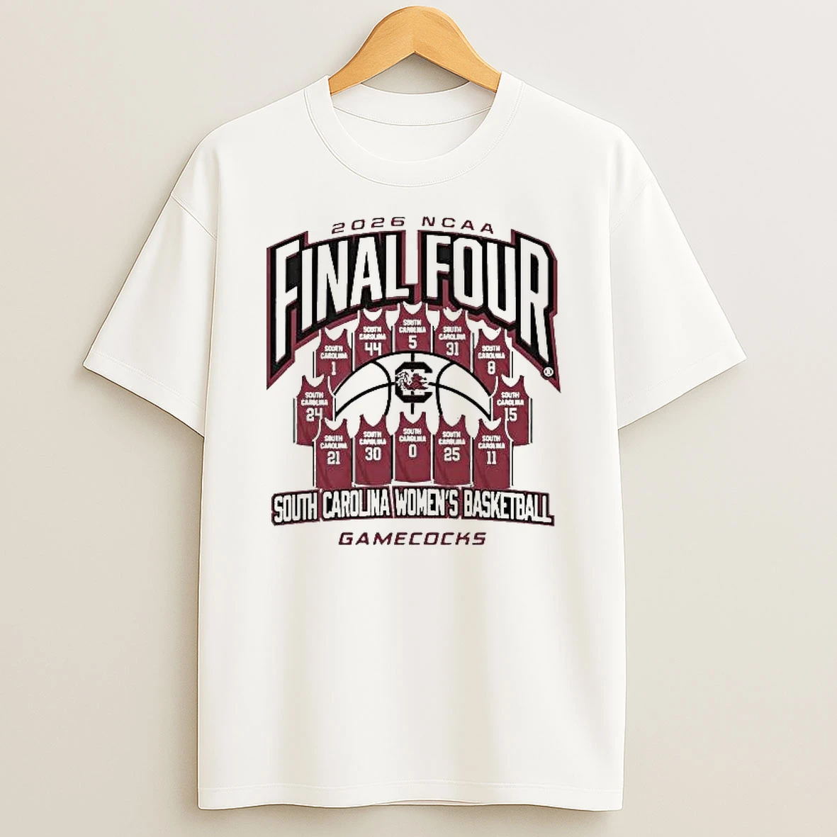 South Carolina Gamecocks Womens Basketball 2026 Ncaa Final Four Jersey Madness T Shirt
