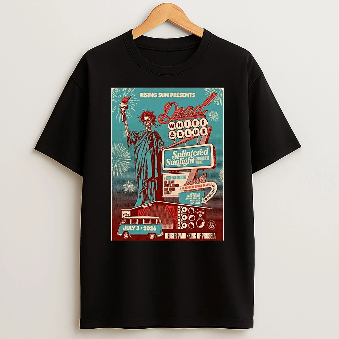 Splintered Sunlight July 3 2026 King Of Prussia Heuser Park T Shirt