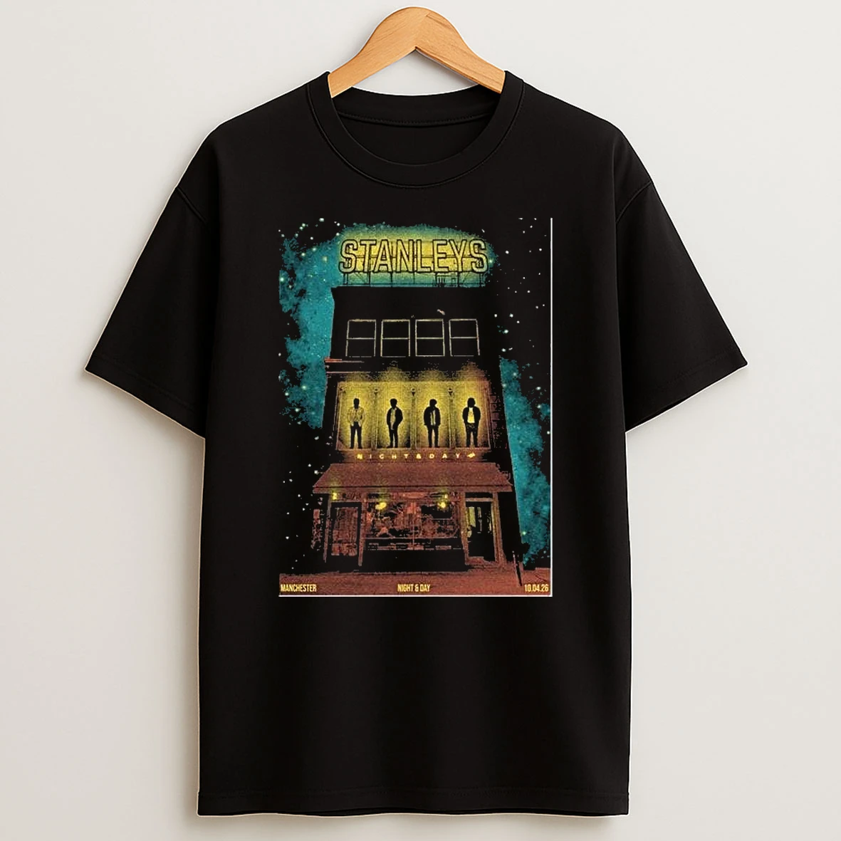 Stanleys April 10 2026 Night Day Cafe In Manchester Tour T Shirt