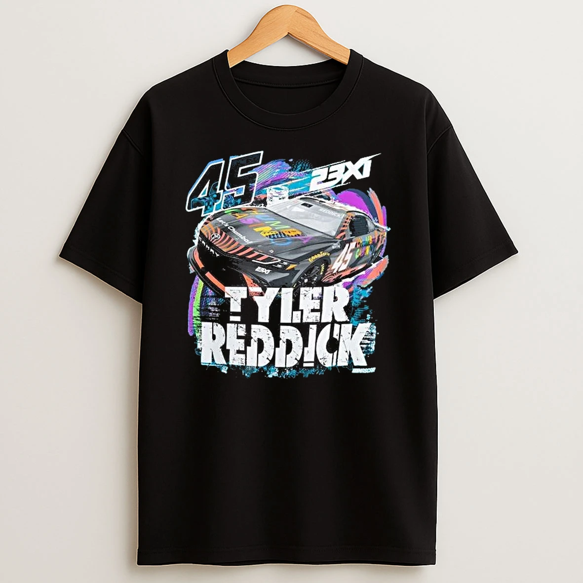 Tyler Reddick 23xi Racing Teal 45 Chumba Tropical Car T Shirt