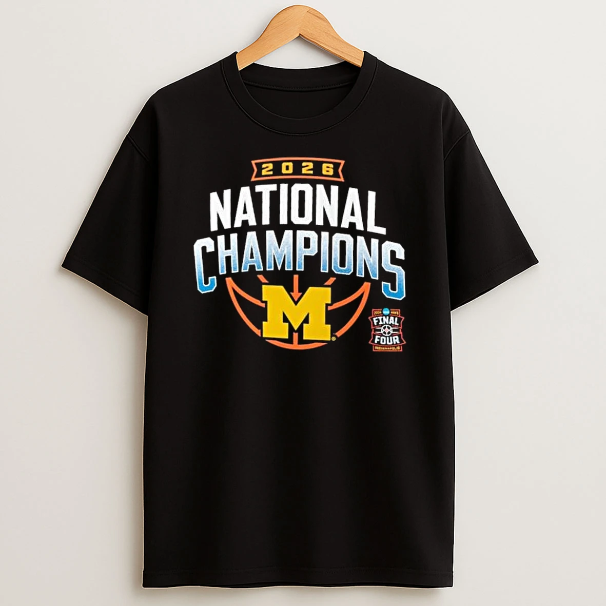 Uattg4mc Michigan Wolverines 2026 Ncaa Mens Basketball National Champions T Shirt