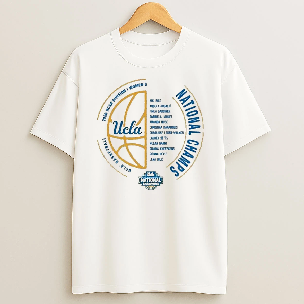 Ucla Bruins Womens Basketball National Champs Nil Team T Shirt