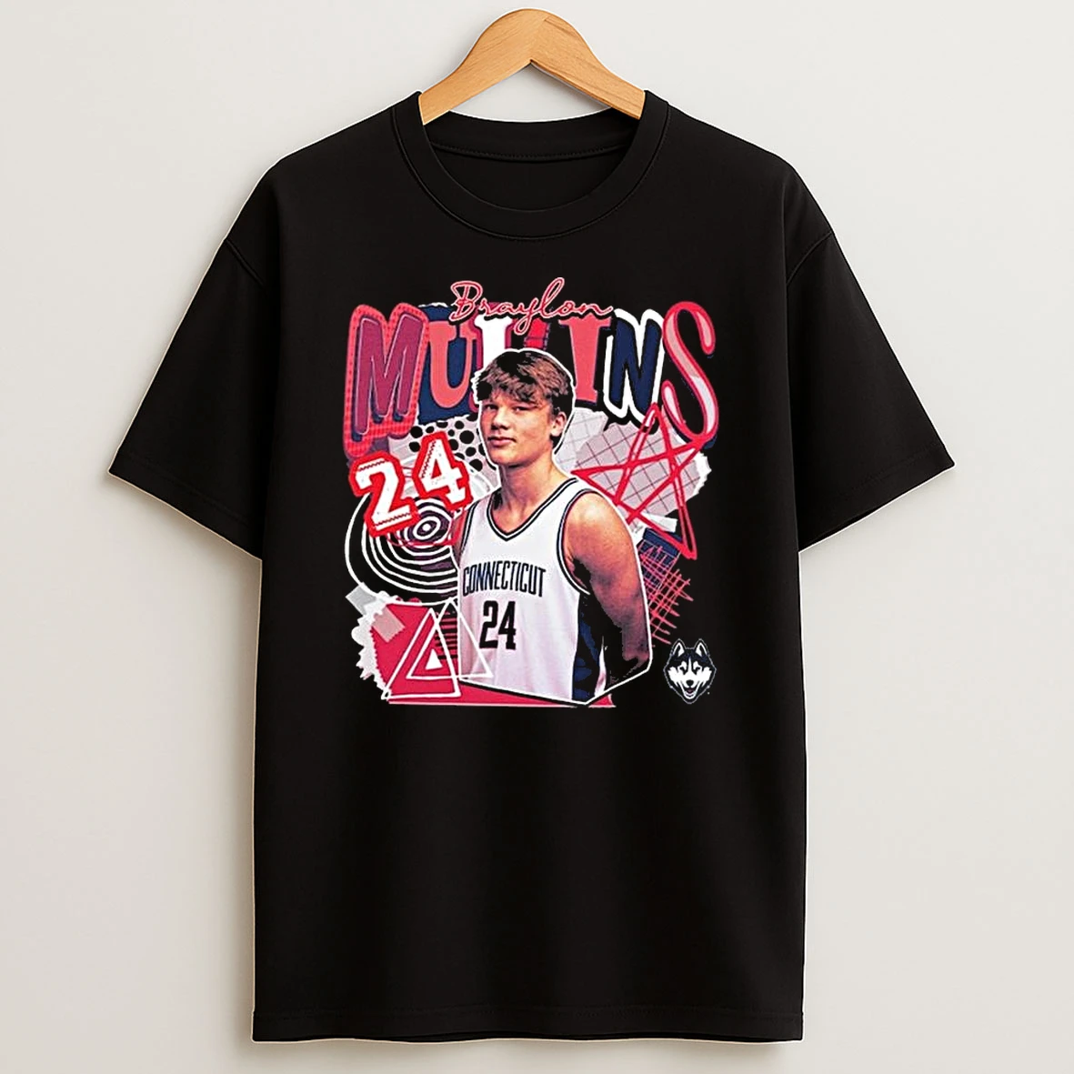 Uconn Huskies Collegiate Mens Basketball Braylon Mullins Collage T Shirt