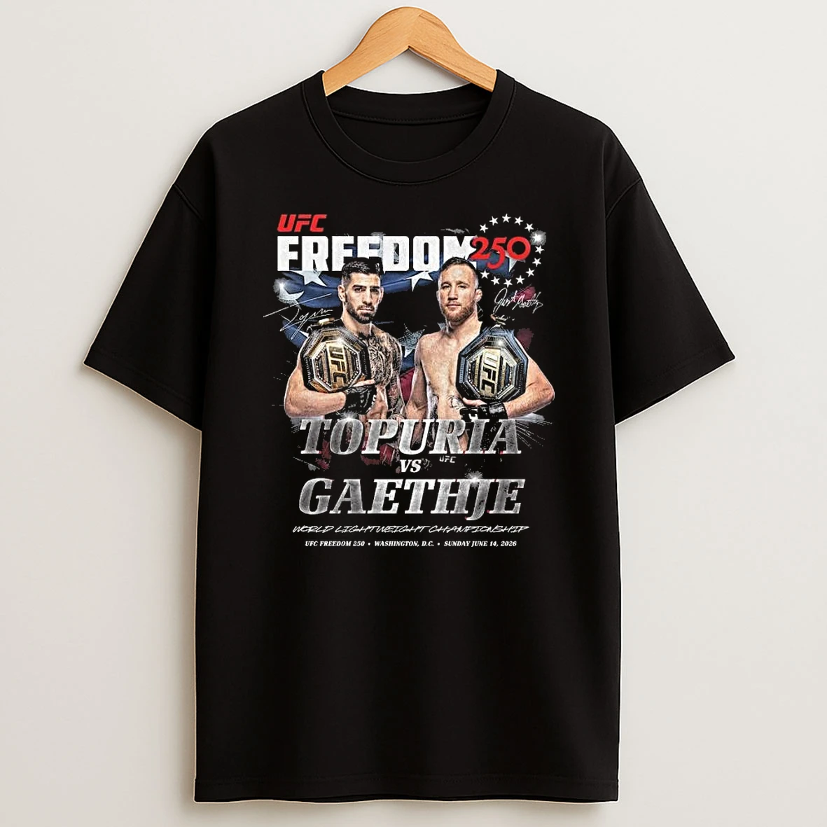 Ufc Freedom 250 Topuria Vs Gaethje T Shirt