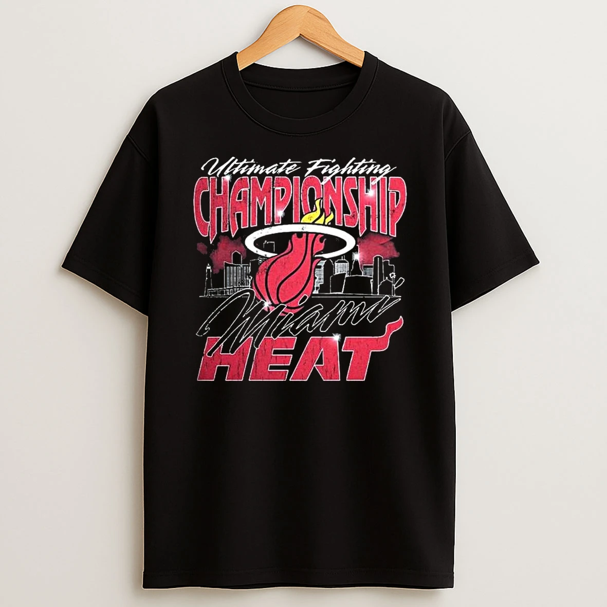 Ufc X Miami Heat Exclusive Event Merch Ufc 327 At Kaseya Center T Shirt