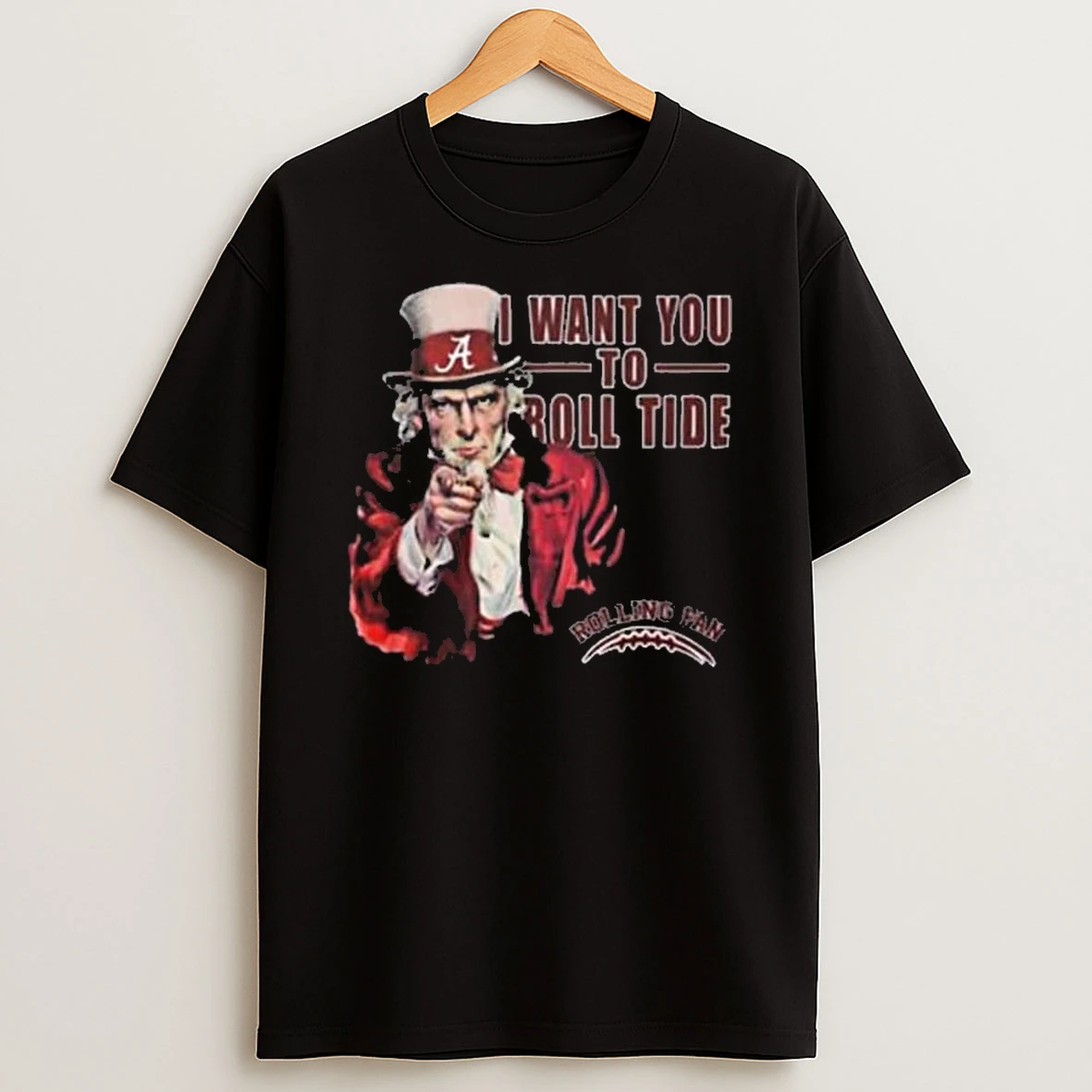 Uncle Sam I Want You To Roll Tide Alabama Crimson Tide Fan T Shirt