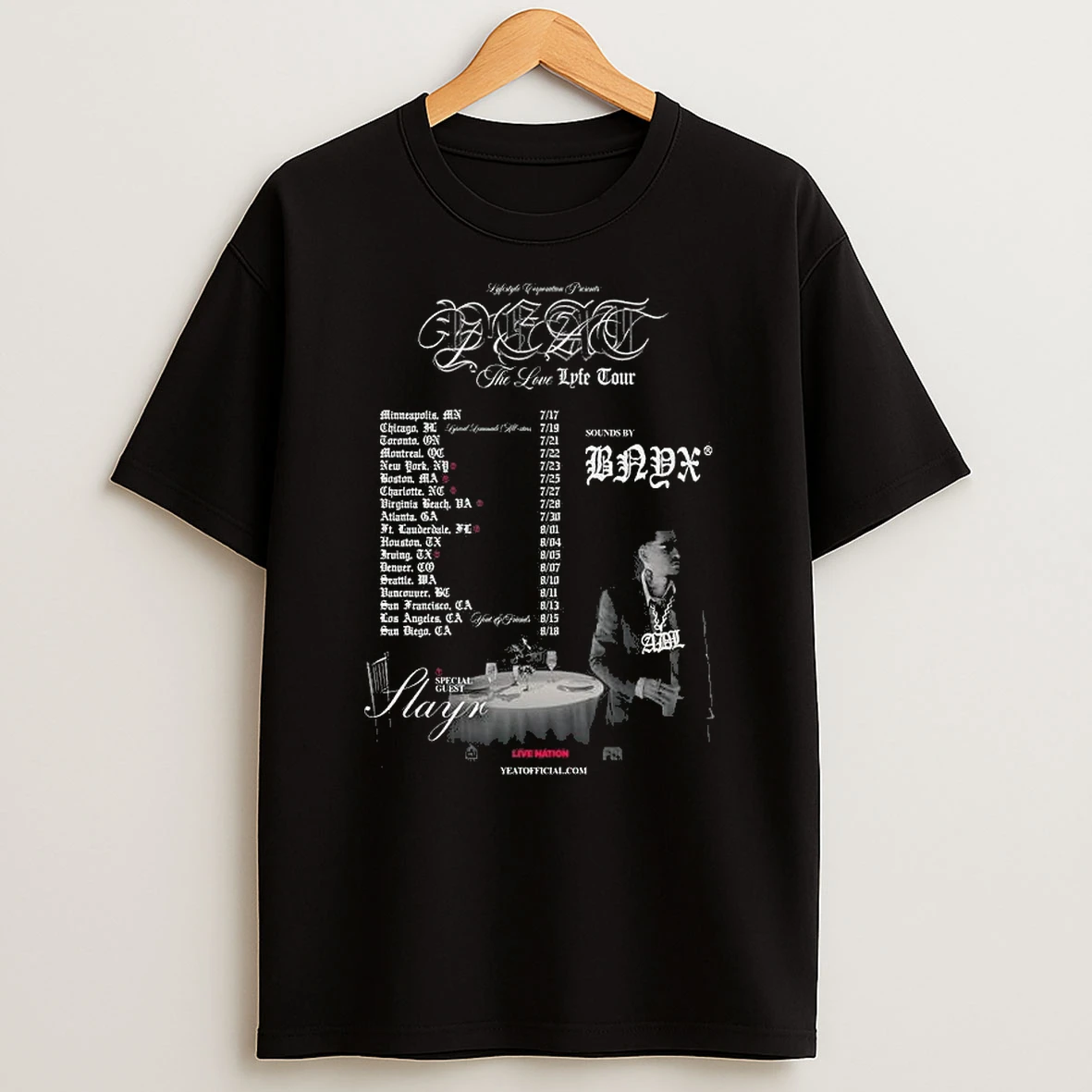Yeat The Love Lyfe Tour 2026 T Shirt