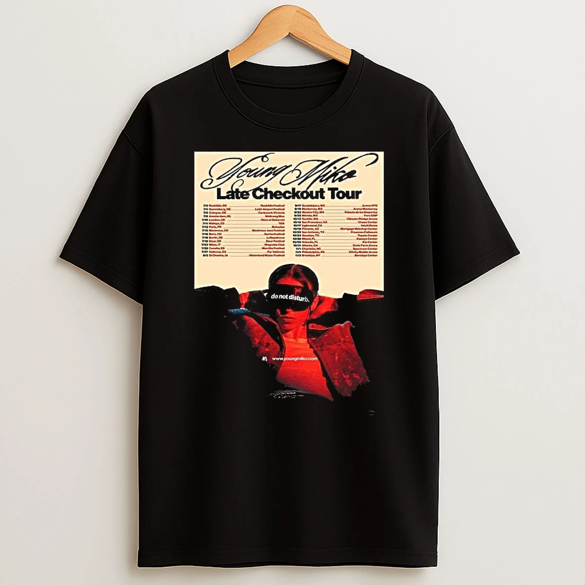 Young Miko Late Checkout Tour 2026 North America Schedule Dates T Shirt