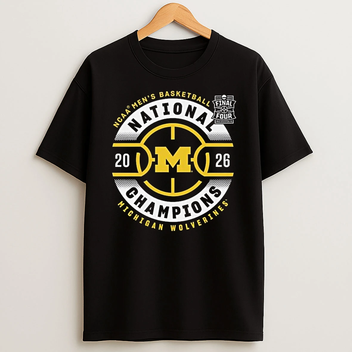 Qiugrimn Michigan Wolverines 2026 Ncaa Mens Basketball National Champions T Shirt