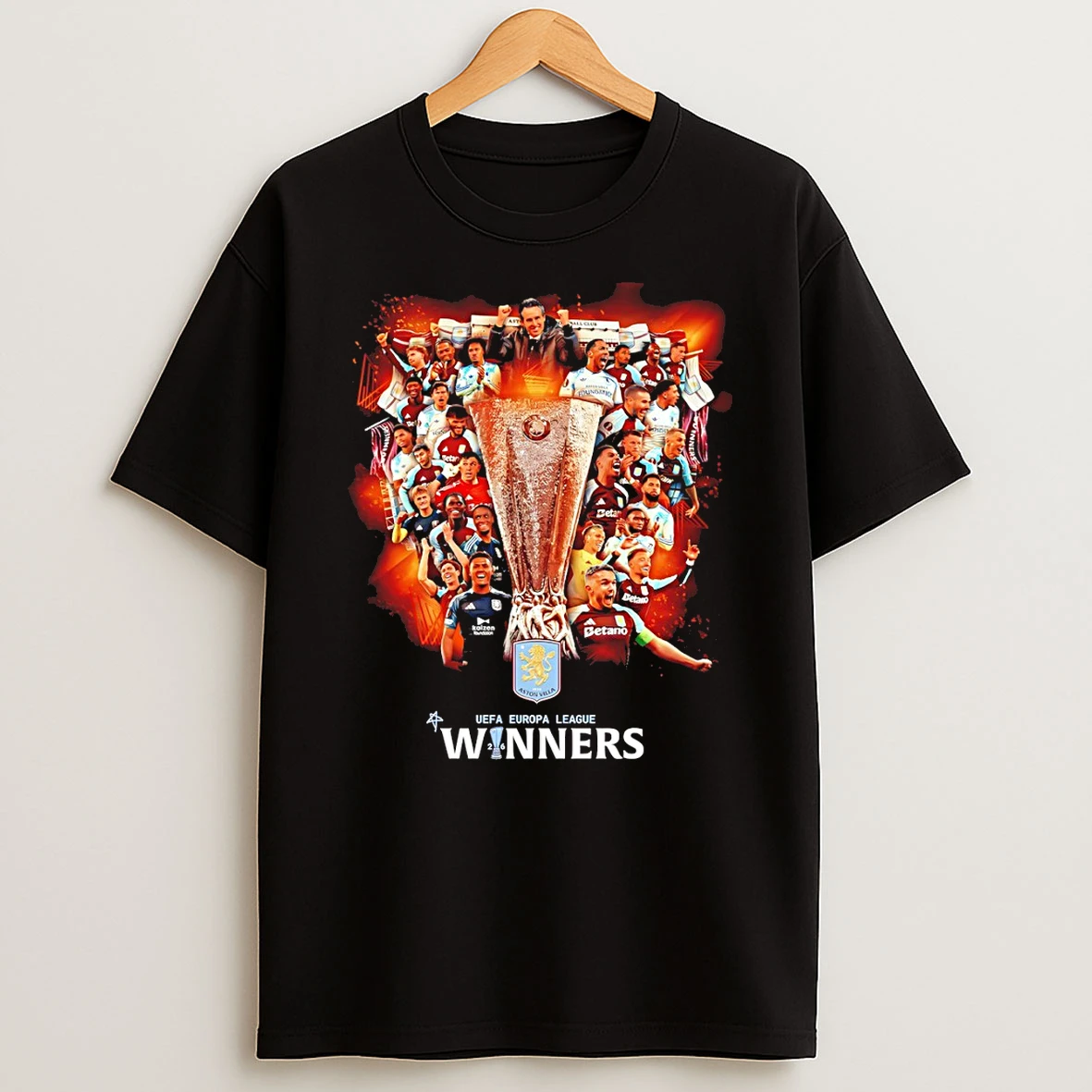 Classic Aston Villa Fc Uefa Europa League Winner 2025 2026 T Shirt