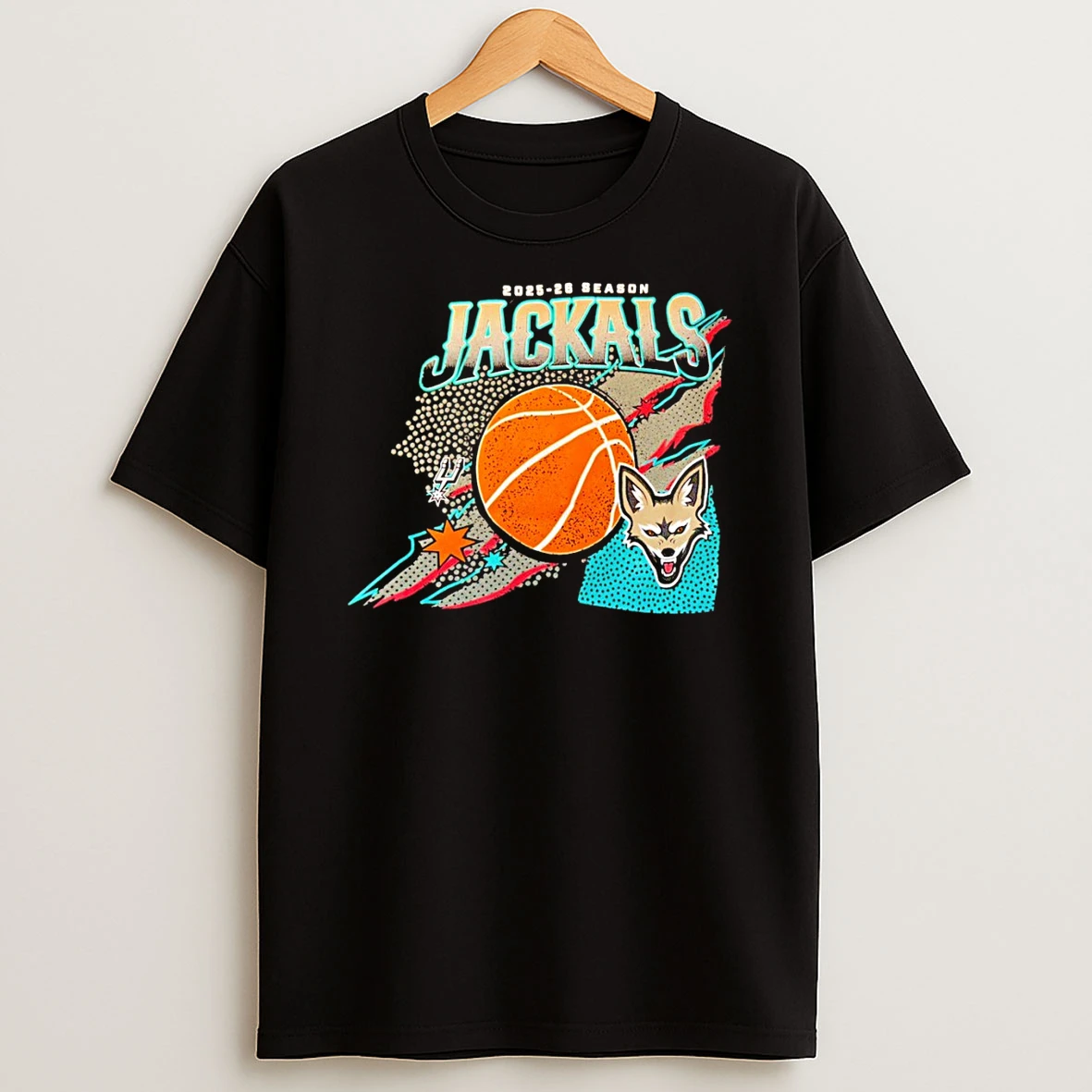 Classic Spurs Jackals 2025 26 Season Basketball Nba Graphic T Shirt