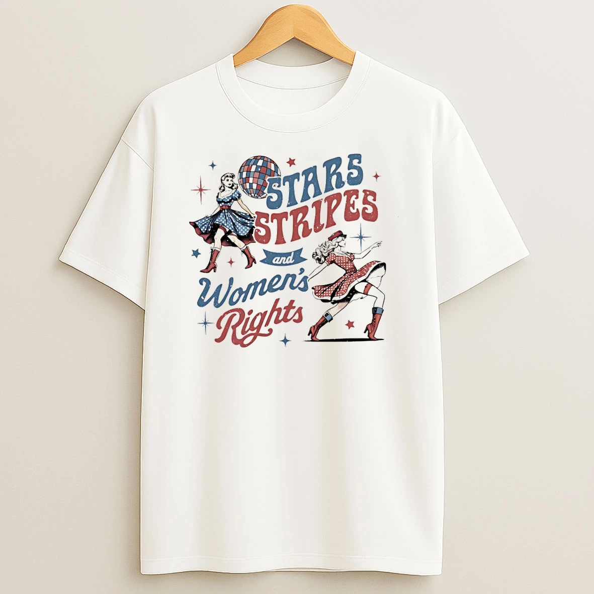 Classic Stars Stripes And Womens Rights American Flag 2026 T Shirt