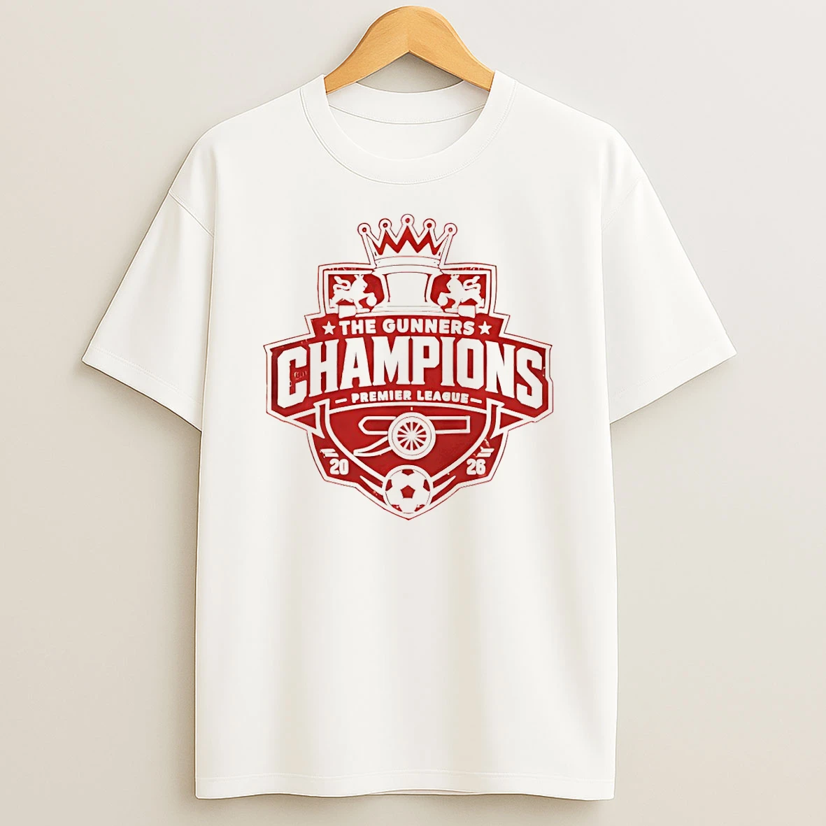 Classic The Gunners Champions Arsenal Premier League Champions 2025 26 Vintage T Shirt