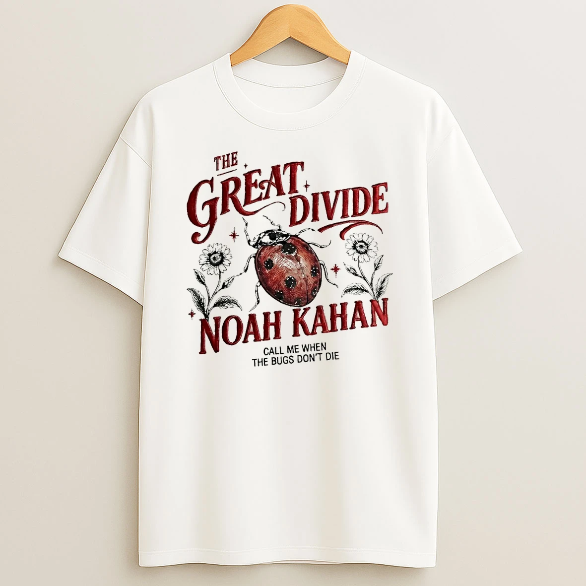 Classic The Last Of The Bugs Noah Kahan The Great Divide Concert T Shirt