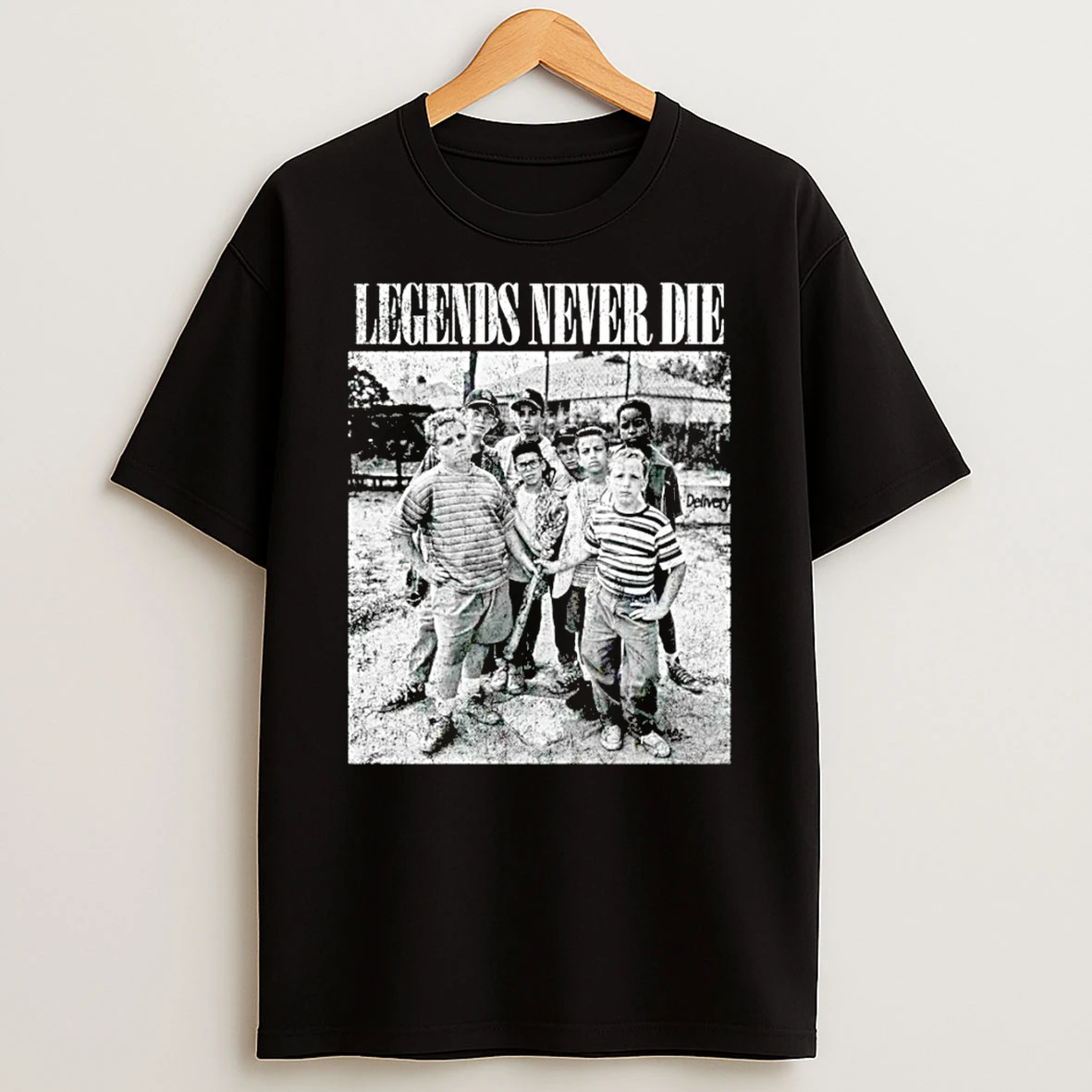 Classic The Sandlot Baseball Squad Crew Legends Never Die T Shirt