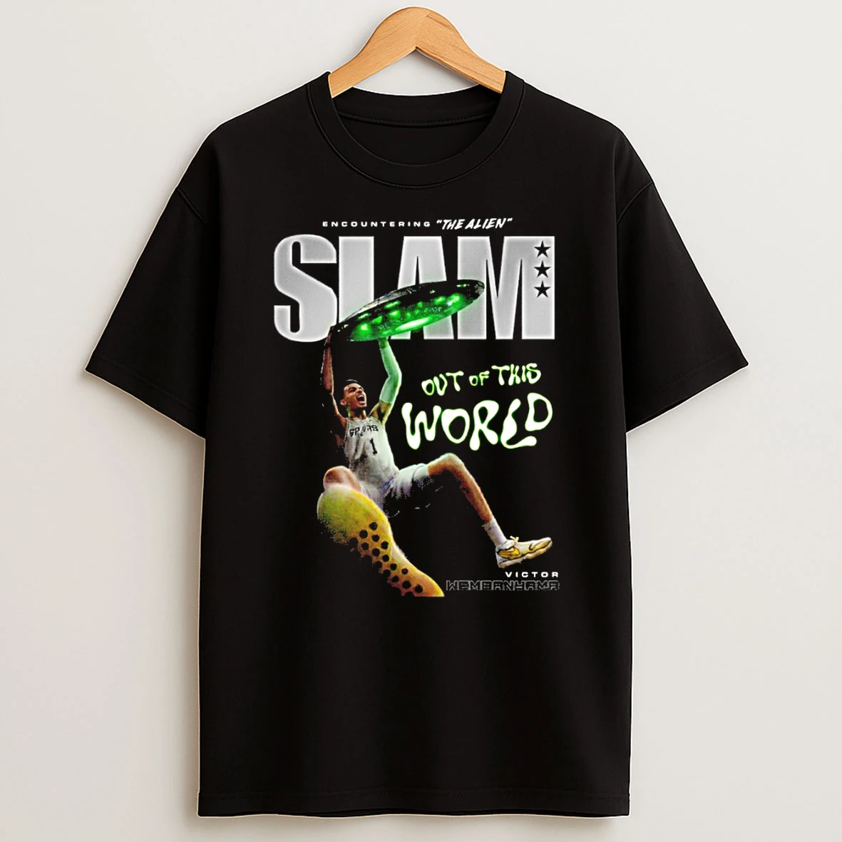 Classic Victor Wembanyama Encountering The Alien Slam Out Of This World T Shirt