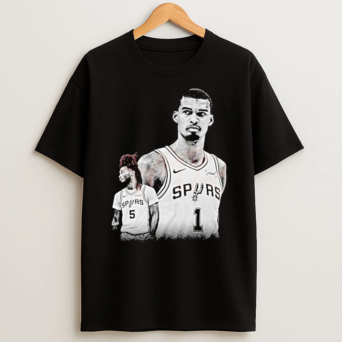 Classic Victor Wembanyama And Stephon Castle Area 51 San Antonio Spurs Basketball T Shirt