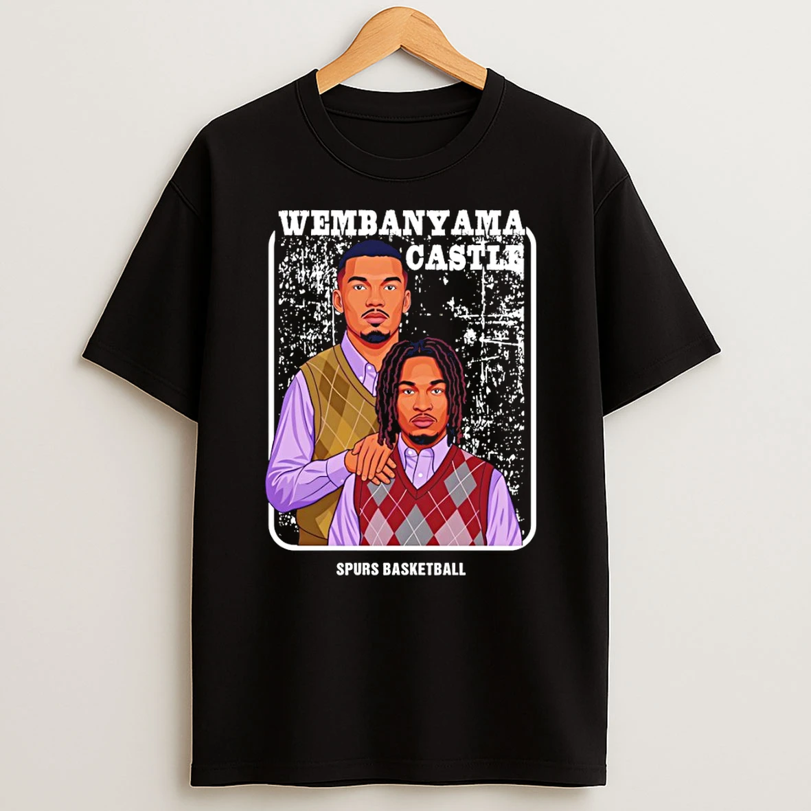Classic Wembanyama And Castle Step Brothers San Antonio Spurs Basketball Vintage Nba 2026 T Shirt