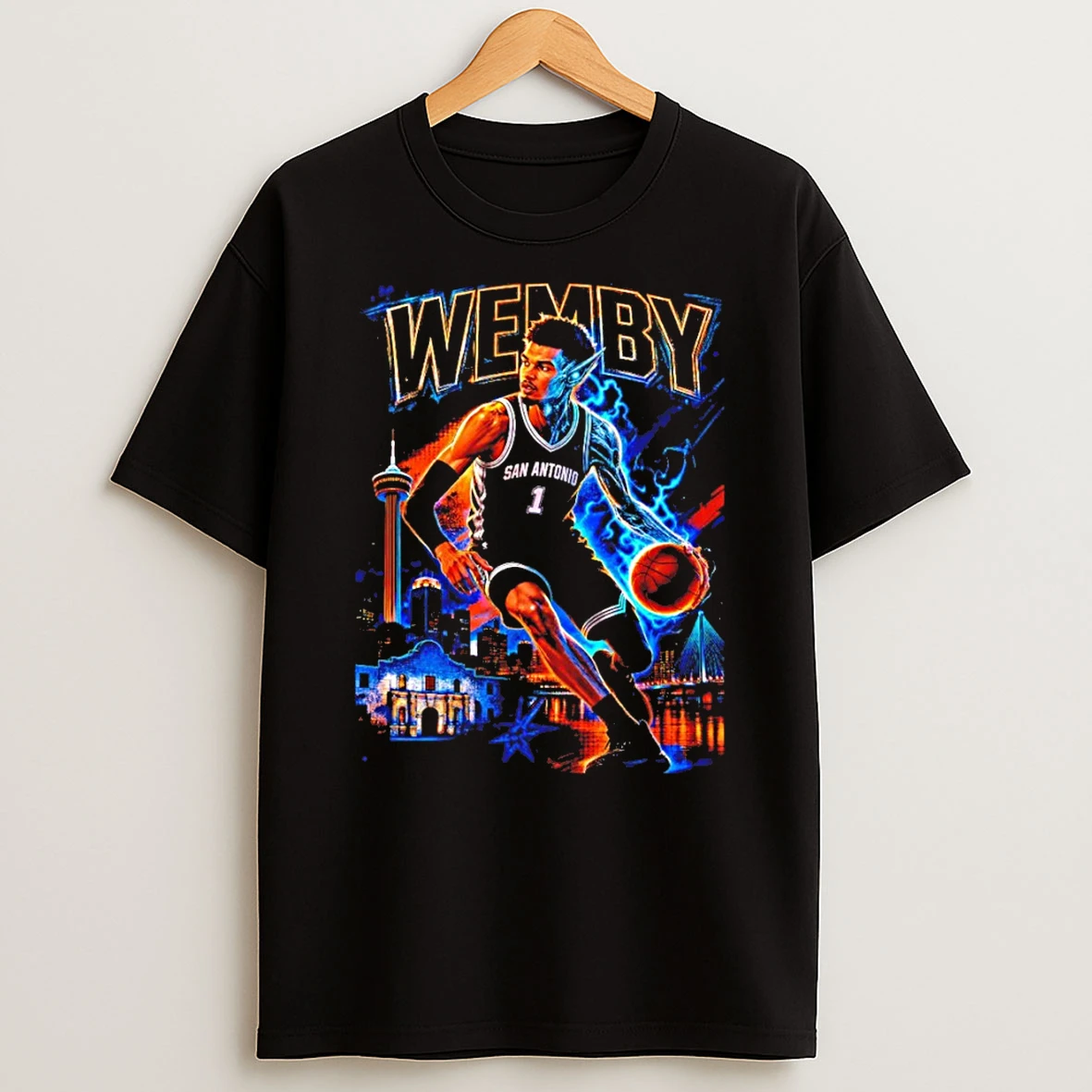 Classic Wemby Half Alien San Antonio Spurs Basketball T Shirt