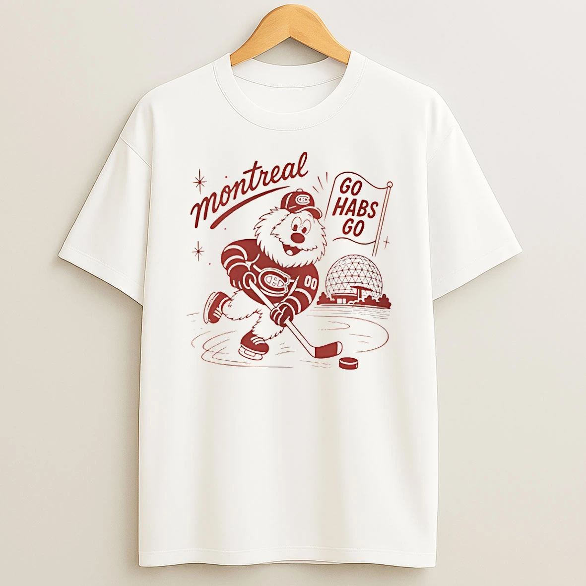 Classic Youppi Montreal Canadiens Hockey Go Habs Go Vintage T Shirt