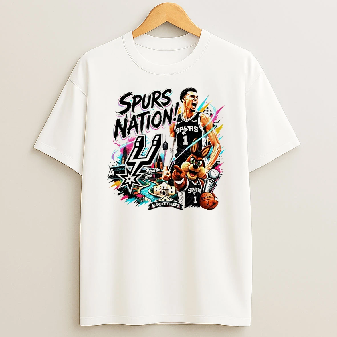 Coyote Victor Wembanyama San Antonio Spurs Basketball Spurs Nation Alamo City Hoops Tshirt Hoodie