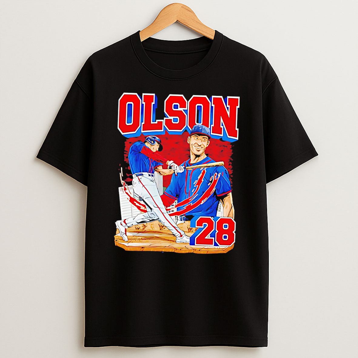 Oakland Athletics Matt Olson Hand Drawn Artwork Tee T Shirt