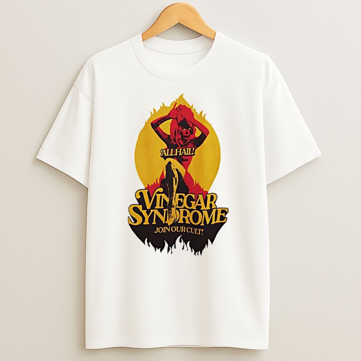 Official All Hail Cult Demon Retro Horror T Shirt