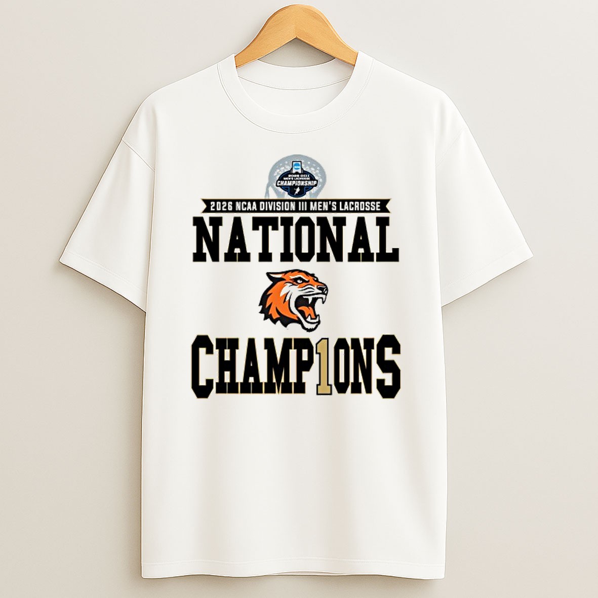 Official Rit Tigers 2026 Ncaa Division Iii Mens Lacrosse National Champions T Shirt