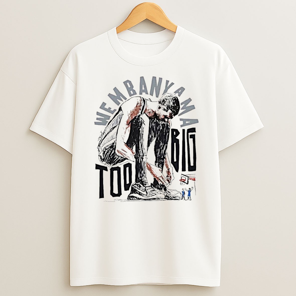 Official Victor Wembanyama San Antonio Spurs Basketball Too Big Art Cartoon 1 T Shirt