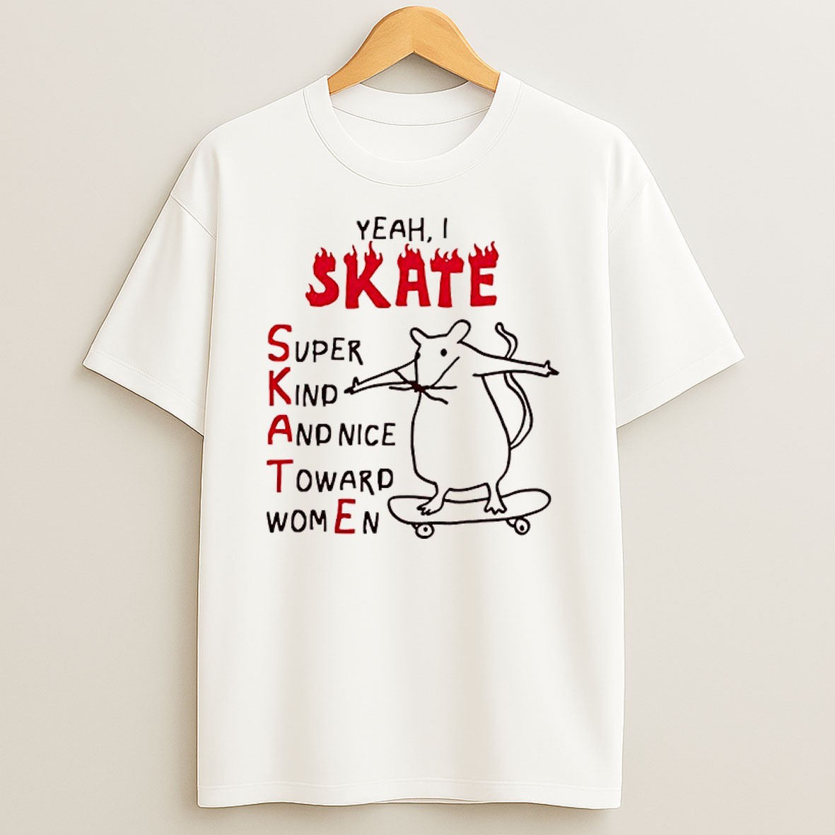 Official Yeah I Skate Super Kind And Nice Toward Women T Shirt