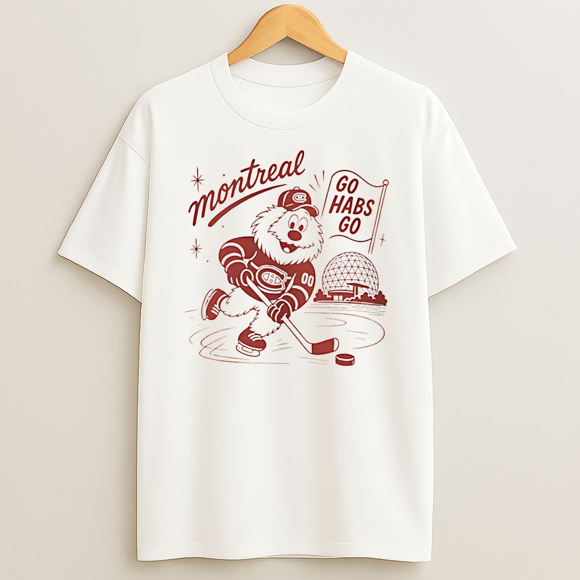 Official Youppi Montreal Canadiens Hockey Go Habs Go Vintage T Shirt