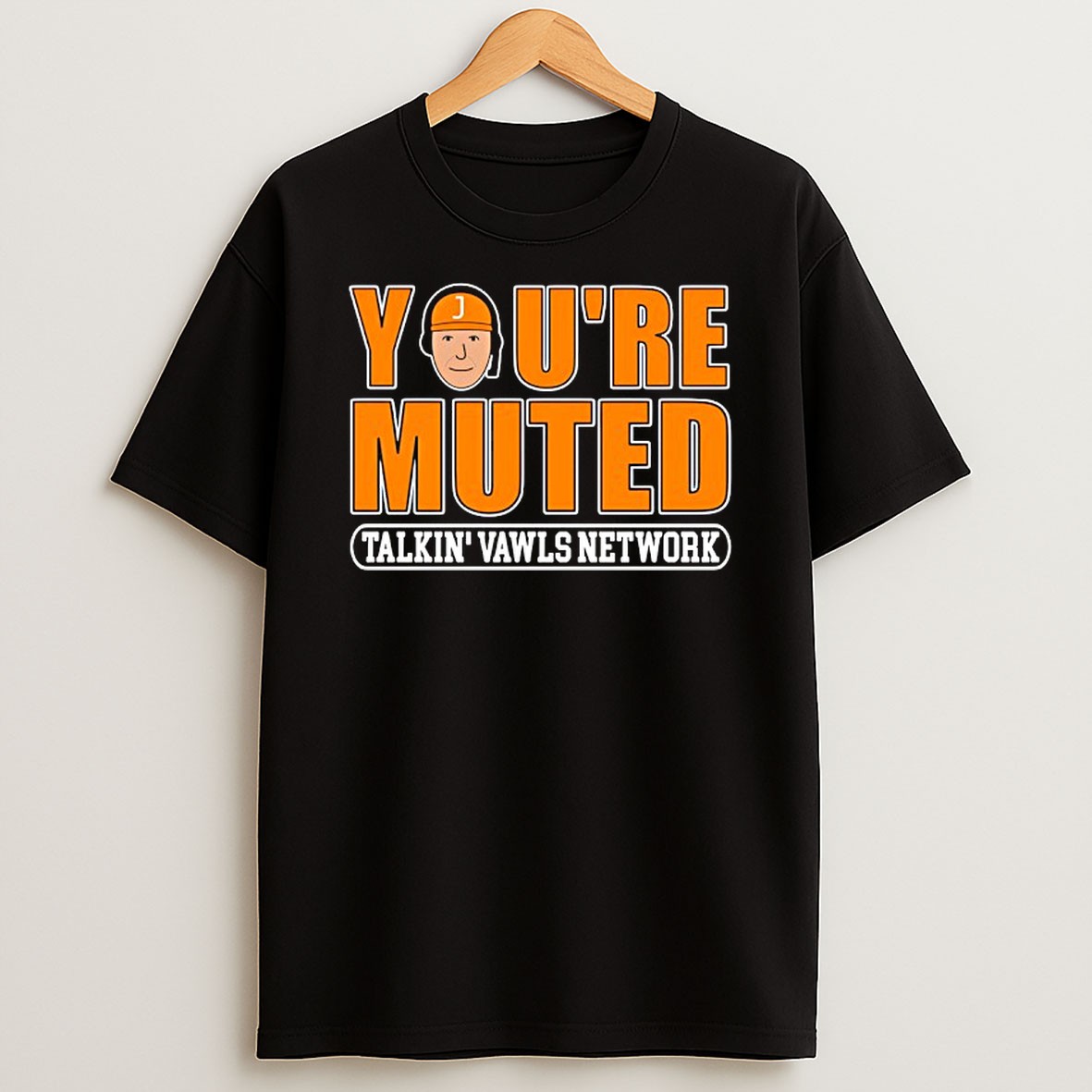 Official Youre Muted Talkin Vawls Network J Man Funny Tennessee Podcast T Shirt