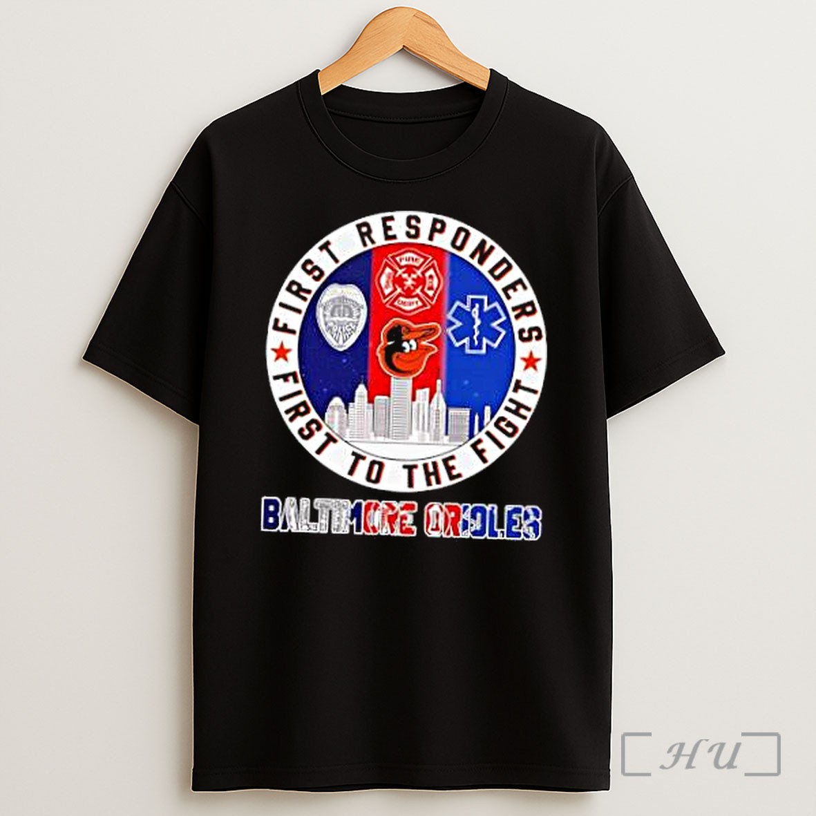 Officials Baltimore Orioles Sports Logo City Skyline Shirt