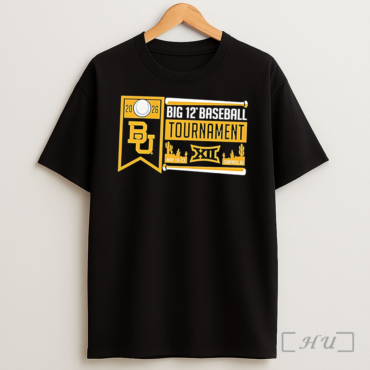 Officials Baylor Bears 2026 Big 12 Baseball Tournament Participant Tee Shirt