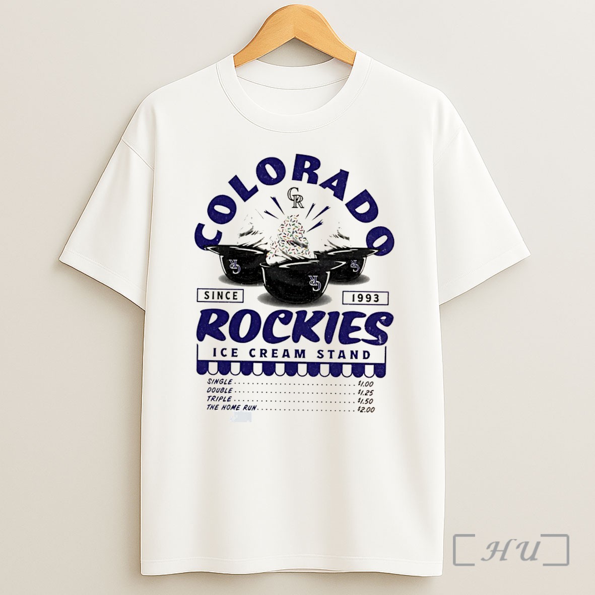 Officials Colorado Rockies Ice Cream Stand Tee Shirt