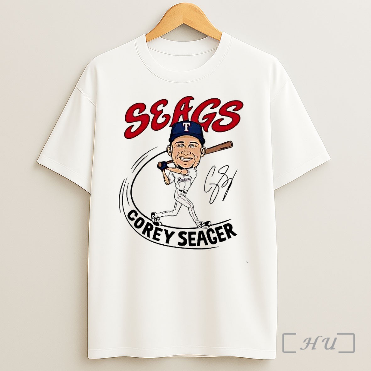 Officials Corey Seager Seags Batter Signature Texas Rangers Tee Shirt