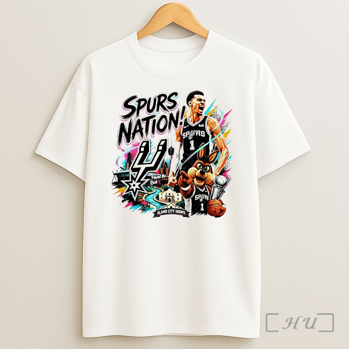 Officials Coyote Victor Wembanyama San Antonio Spurs Basketball Spurs Nation Alamo City Hoops Shirt