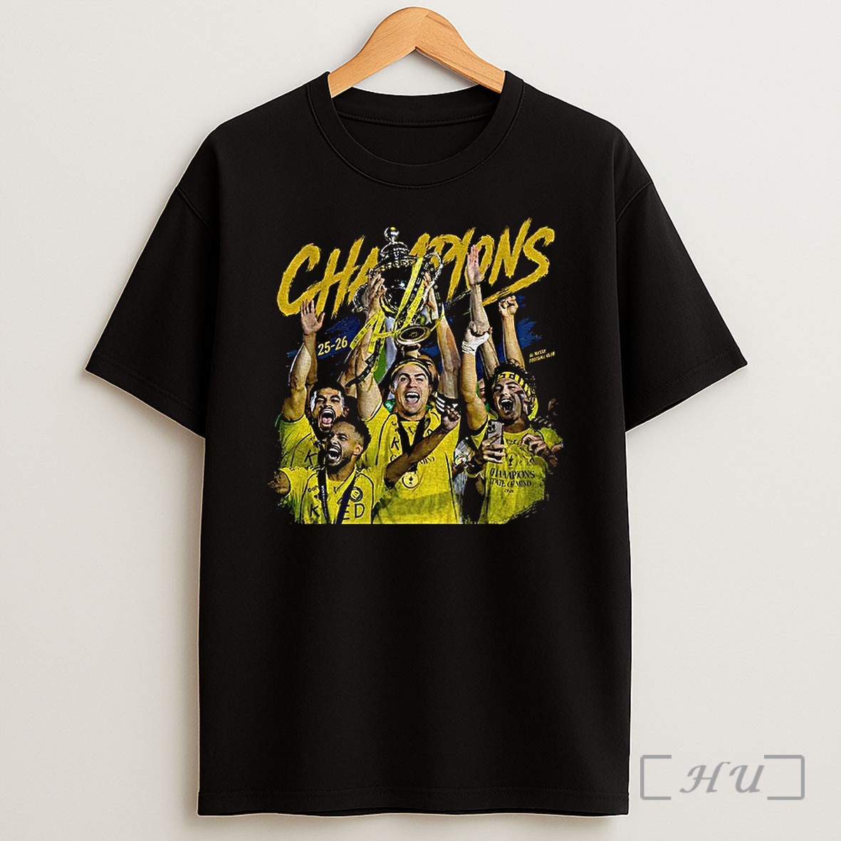 Officials Cristiano Ronaldo Al Nassr Fc Cup Champions 25 26 One Club One Dream One Family Vintage Shirt