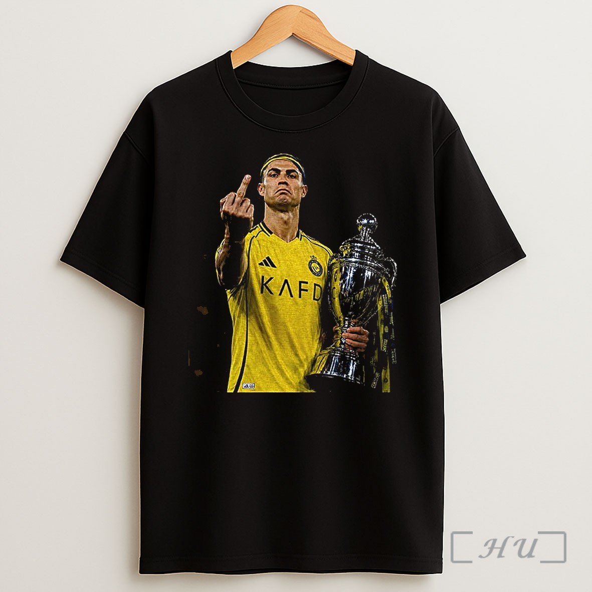 Officials Cristiano Ronaldo Middle Finger Saudi Pro League Al Nassr Fc Photo Vintage Shirt