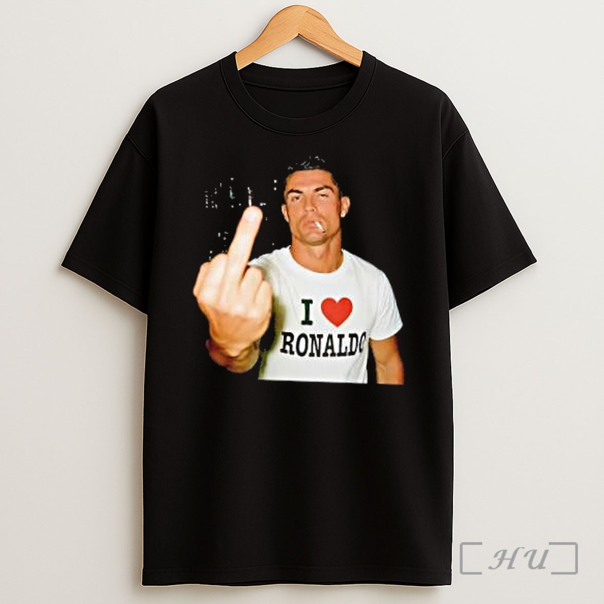 Officials Cristiano Ronaldo Middle Finger Smokes Cigarette I Love Ronaldo Shirt