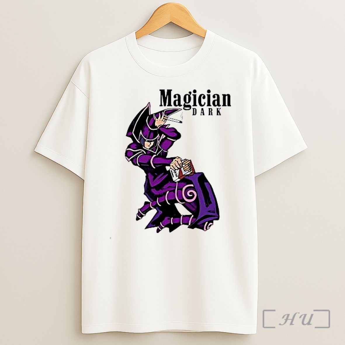 Officials Dark Magician Yu Gi Oh Holding Cigarette Magician Dark Shirt