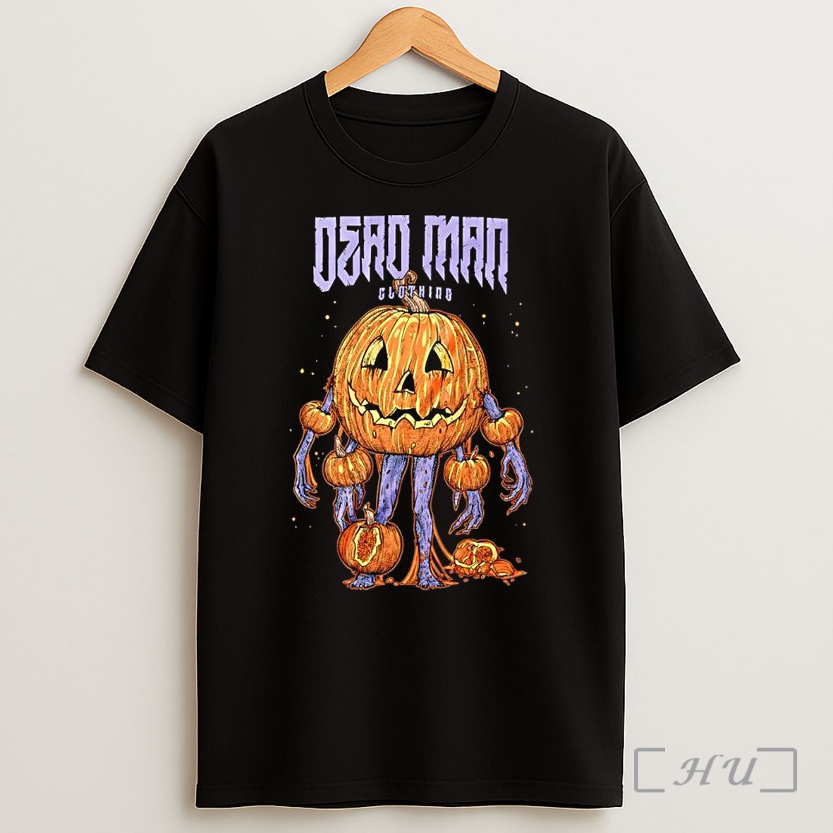 Officials Dead Man Clothing Jack O Lantern Creature With Pumpkin Limbs Shirt