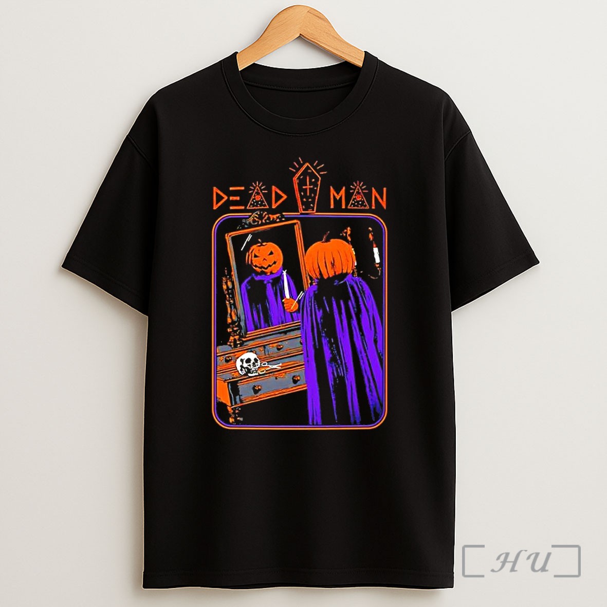 Officials Dead Man Pumpkin With Knife Halloween Shirt