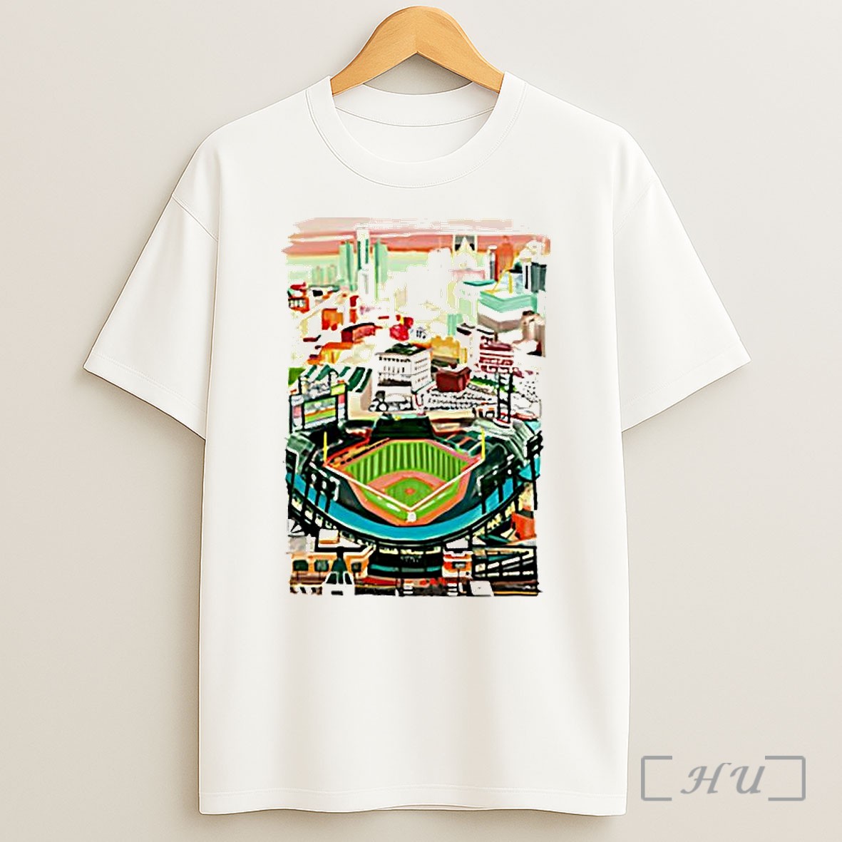 Officials Detroit Tigers Comerica Park Baseball Stadium Detroit Michigan City Skyline Shirt