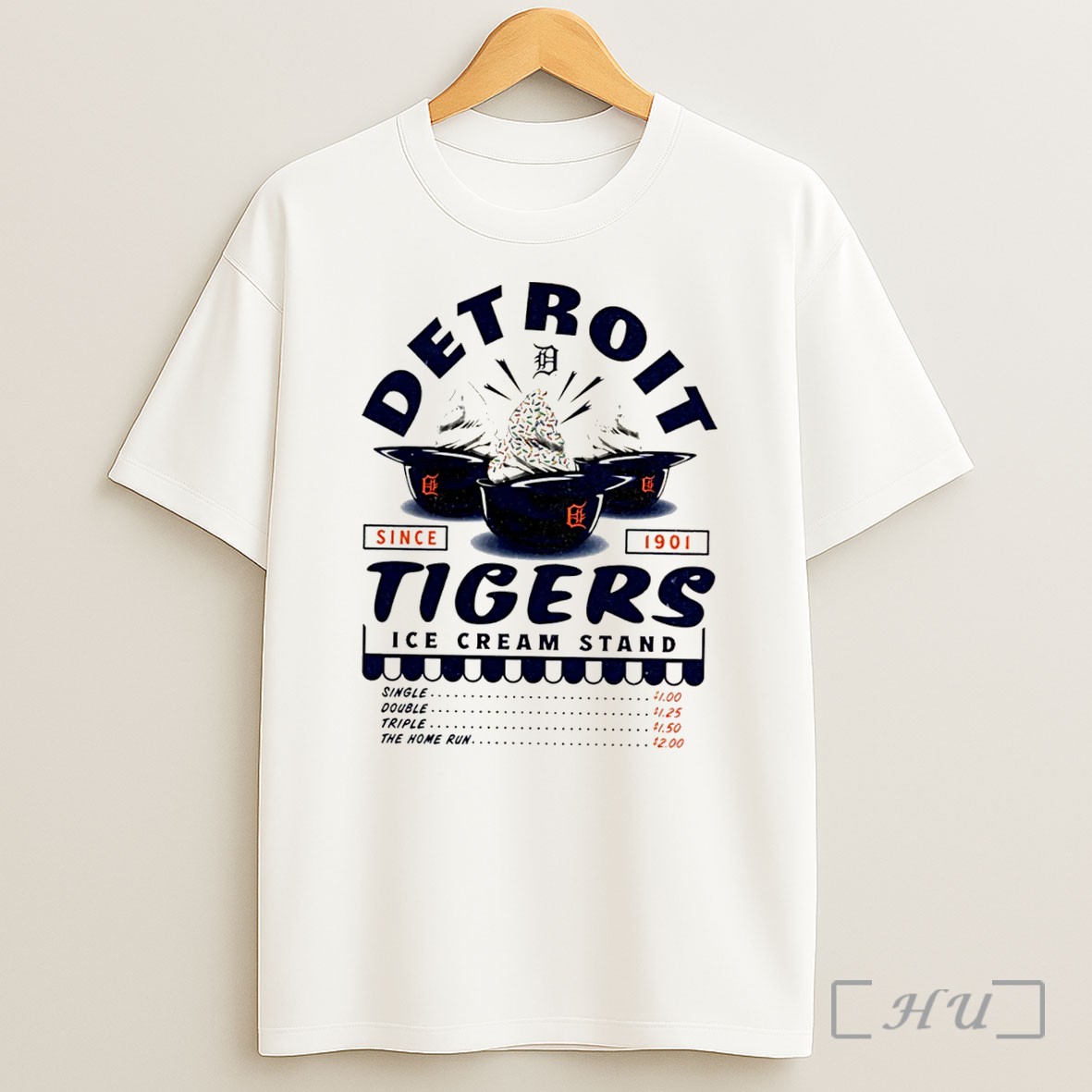 Officials Detroit Tigers Ice Cream Stand Tee Shirt