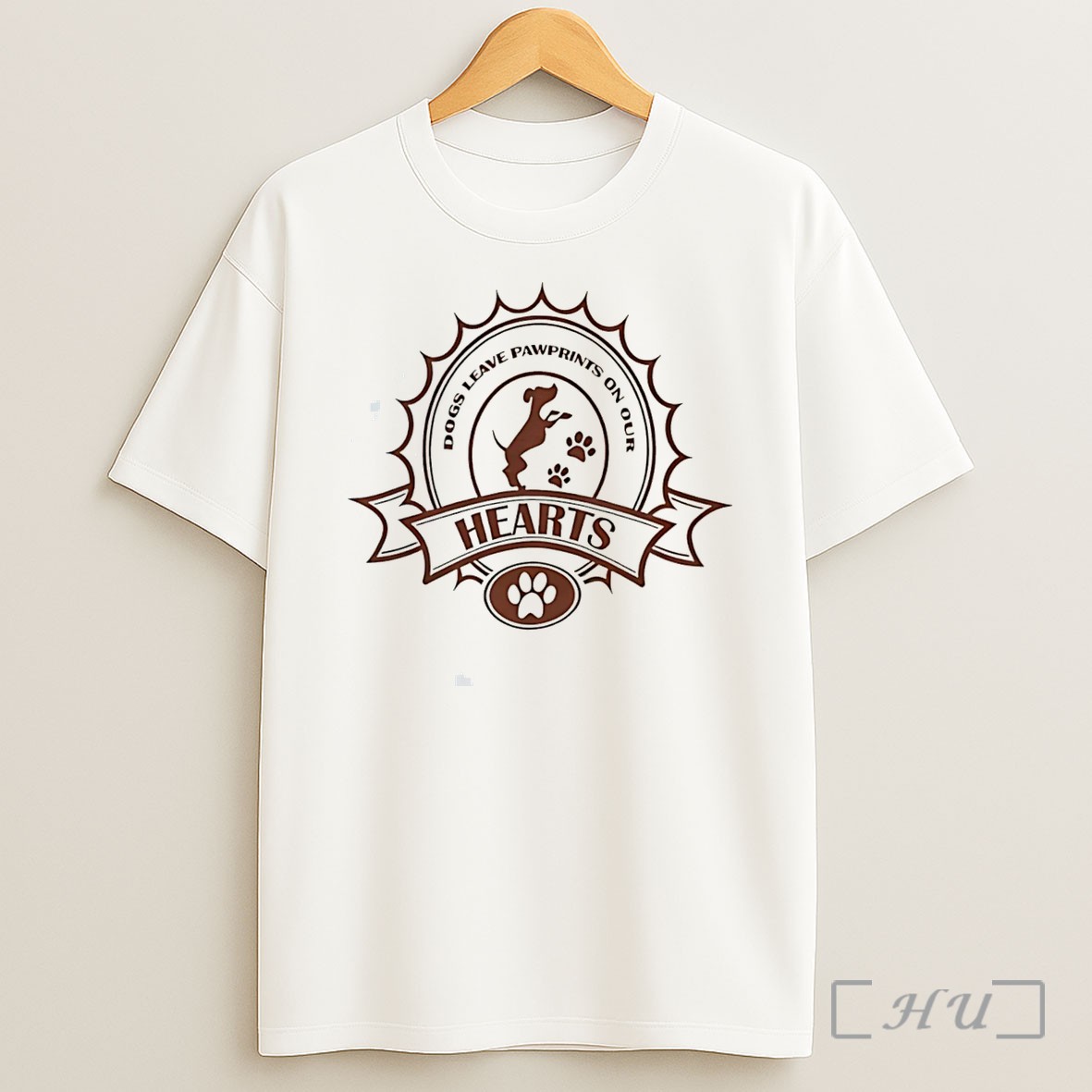 Officials Dogs Leave Pawprints On Out Hearts Simple Graphic Tee Shirt