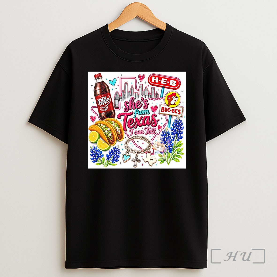 Officials Dr Pepper Buc Ees H E B Taco Shes From Texas I Can Tell Shirt