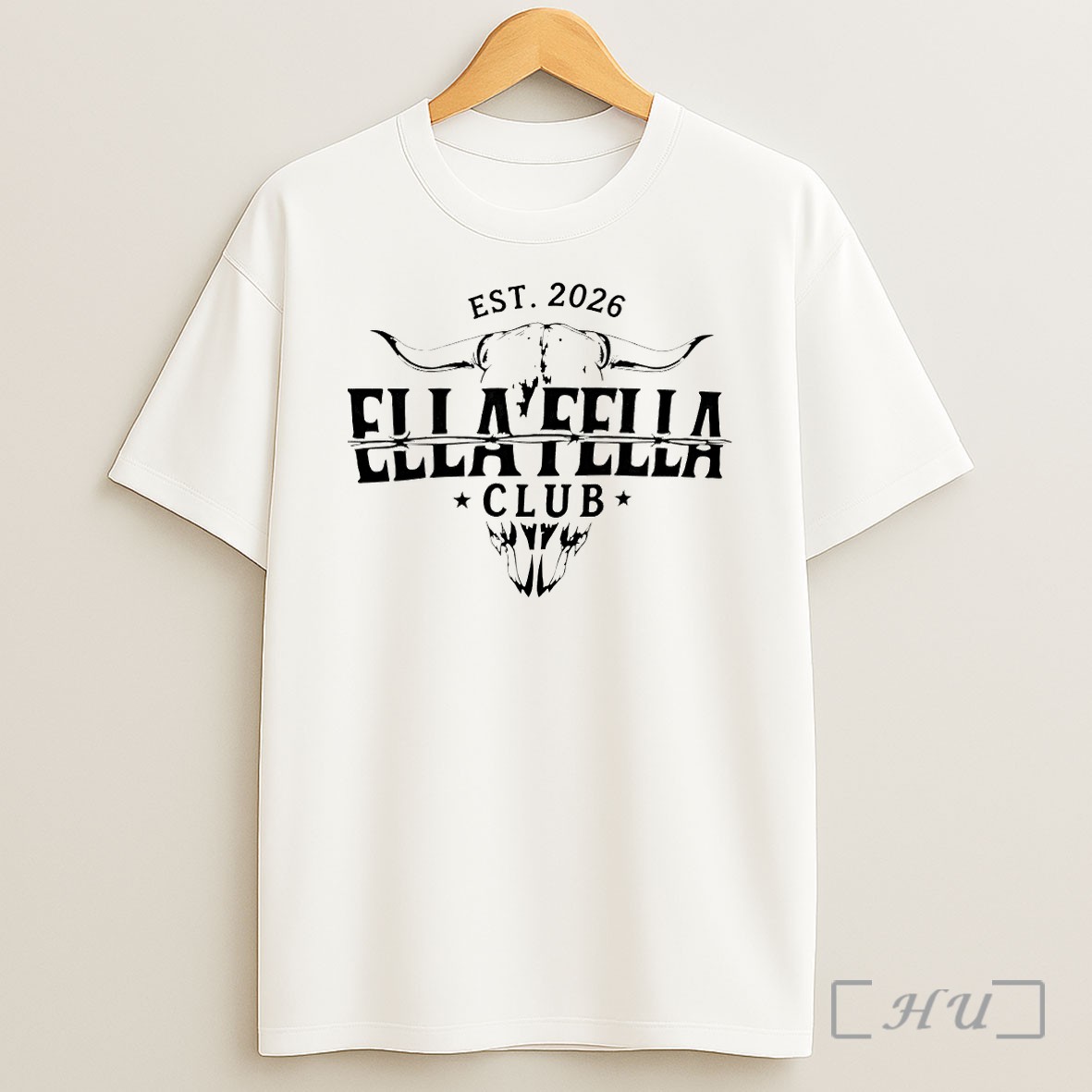 Officials Ella Fella Club Skull Cattle Skull Est 2026 Shirt